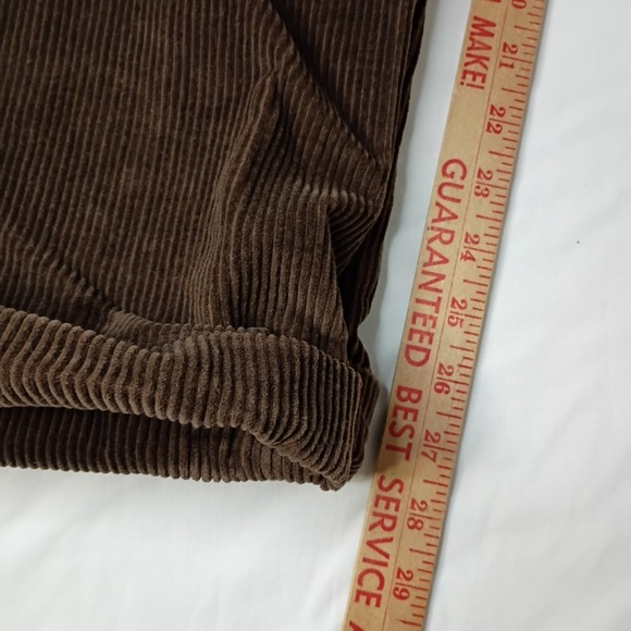Vtg Jos A Bank Corduroy Pants Mens 36/29 (28) Brown Pleated Cuffed 90s Y2K Baggy - Picture 8 of 10